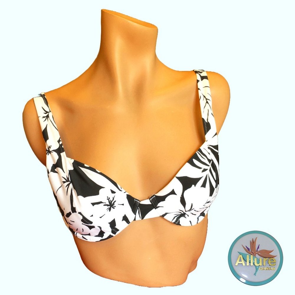 RAISINS - U/W, padded bikini top - Aloha Beach black and white